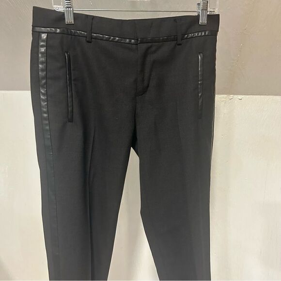 Revolve Vince Charcoal Gray Black Tuxedo Stripe slim straight skinny Pants - Picture 4 of 10